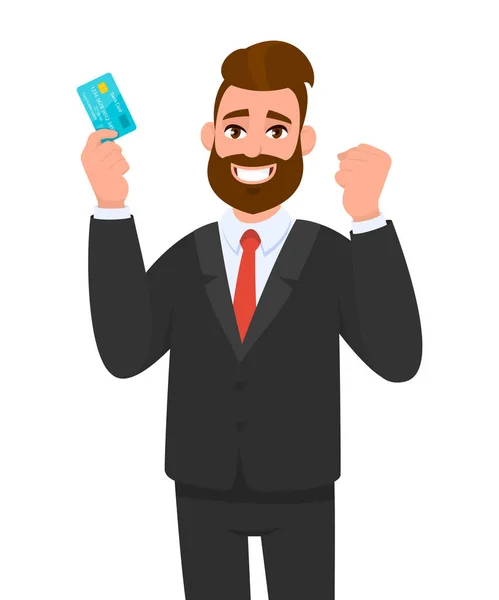 depositphotos 362497240 stock illustration happy young businessman showing credit